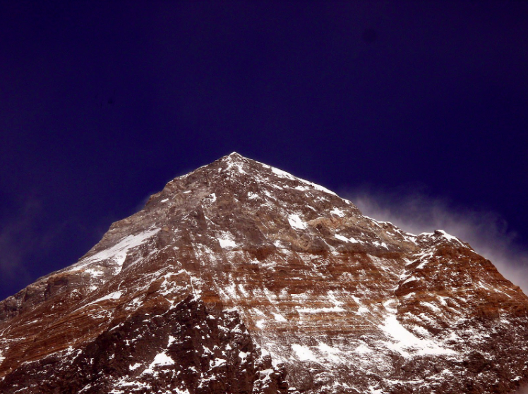Mount Everest, with the South Summit visible on the right.